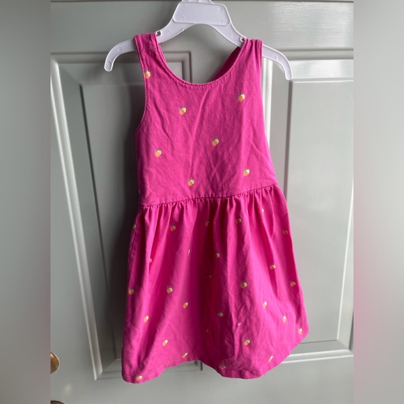 GAP Dresses Gap Kids Girls Summer Dress Pink Lemon Print Jumper